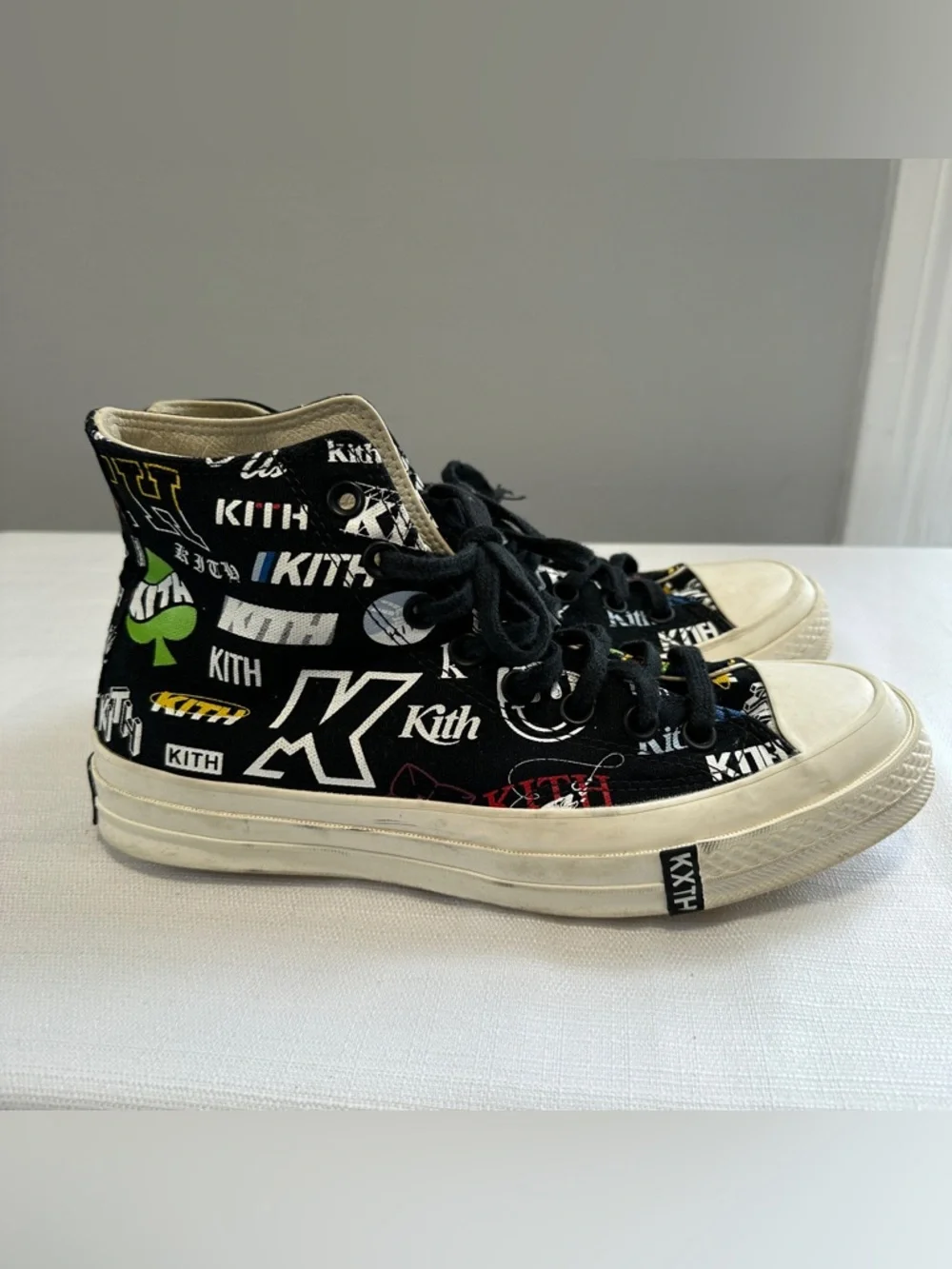 Converse Kith x Chuck 70 High 10th Anniversary Mens Size 7 Black All Over Print‎